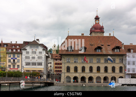 Lo storico Municipio di Lucerna, Svizzera Foto Stock
