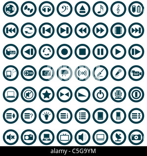 Vettore Collezione di diversi temi musicali icone Foto Stock