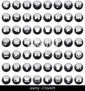 Vettore Collezione di diversi temi musicali icone Foto Stock