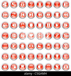 Vettore Collezione di diversi temi musicali icone Foto Stock