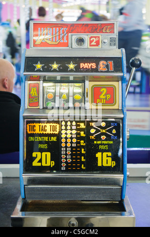 2p slot machine One-Armed-Bandit a Barry Portrush Foto Stock