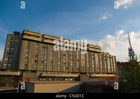 Socialista-ser hotel Olsanka a Olsanske namesti Zizkov quartiere Praga Repubblica Ceca Europa Foto Stock
