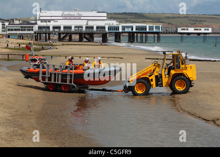 Sandown & Shanklin Inshore scialuppa di salvataggio Foto Stock