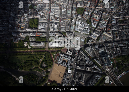 Vista aerea di Trafalgar Square, Londra Foto Stock