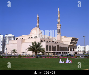 King Faisal Moschea, Al Rolla Square, Sharjah Emirati Arabi Uniti Foto Stock