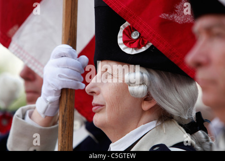 La guerra rivoluzionaria americana reenactor, 4 luglio, Boston, Massachusetts Foto Stock