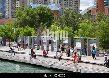 Il boardwalk all'Harbourfront Centre Toronto Ontario Canada Foto Stock