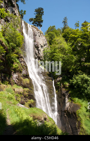 Pistyll Rhaeadr cascata, POWYS, GALLES Foto Stock