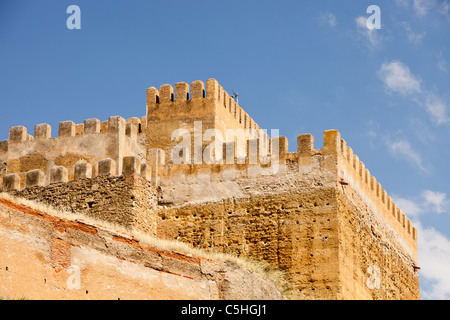 L'antica Alcazaba in Guadix, Andalusia. Questo decimo secolo cittadella fu costruita dai Mori. Foto Stock