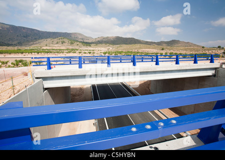Una nuova strada essendo costruito in Andalusia, Spagna. Foto Stock