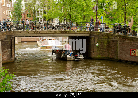 Amsterdam canal Foto Stock