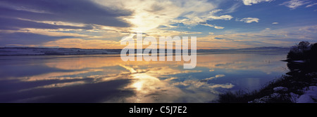 Inverno mattina sul Cromarty Firth vicino a Lincoln, Eastern Highlands Scozzesi. Foto Stock