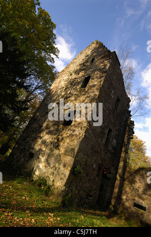 Le rovine dell antico Castello Finlarig vicino al Loch Tay, Perthshire Scozia Scotland Foto Stock