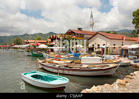 Turchia Ucagiz porto turco porto barca pesca mare Foto Stock