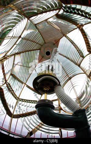 Interno del lightouse di Ponta do Albernaz che si trova in Ponta Delgada borgo, sull isola di Flores, Azzorre. Foto Stock