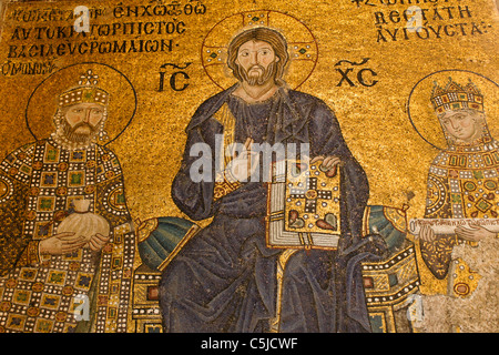 L'Empress Zoe mosaico nel Museo Hagia Sophia, Istanbul, Turchia Foto Stock