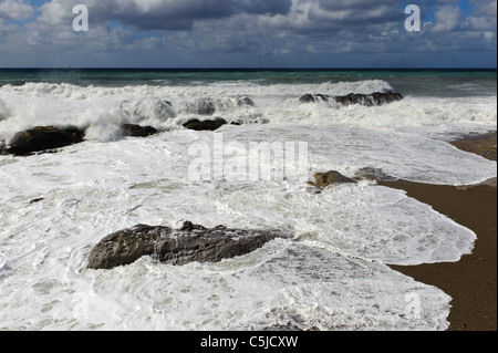 Costa vicino a Capo d'Orlando, Sicilia, Italyn Foto Stock