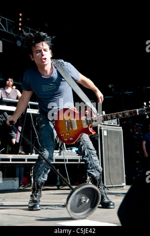 Gary Numan esegue a ben & jerrys gelato festival, Heaton Park, Manchester, Regno Unito, 22-07-2011 Foto Stock