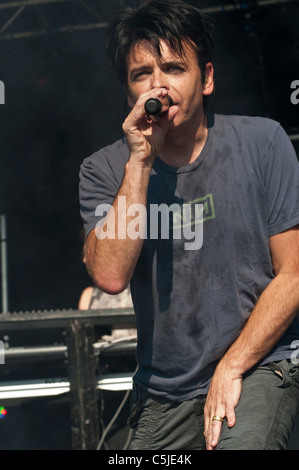 Gary Numan esegue a ben & jerrys gelato festival, Heaton Park, Manchester, Regno Unito, 22-07-2011 Foto Stock