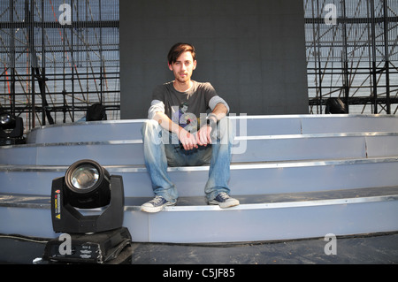 Kochav Nolad (è nata una stella) la versione israeliana dell'idolo americano. Il finalista David Lavi Luglio 2011 Foto Stock