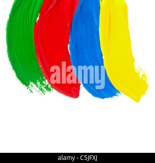 Pittura a olio tratti e i tratti di pennello Foto Stock