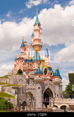 La Bella Addormentata Castello a Disneyland Paris in Francia Foto Stock