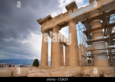 Atene - l'Acropoli, il Partenone tempio, Grecia Foto Stock