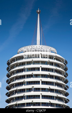 Capitol Records building a Hollywood e Los Angeles, California, Stati Uniti d'America Foto Stock