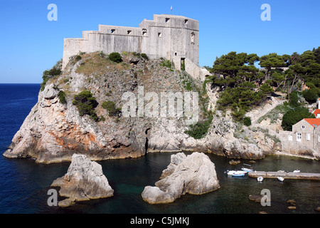 Lovrjenac fortezza nel paese vecchio di Dubrovnik, Croazia Foto Stock