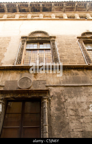 Barrio Calatrava Los Patios in Maiorca a Palma de Mallorca strada stretta Foto Stock