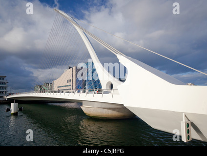 Samuel Beckett Bridge a Dublino, Irlanda Foto Stock