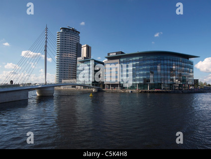 La BBC è di nuovo a casa in Media City, Salford Quays, Manchester Foto Stock