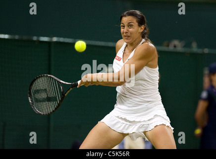 Marion BARTOLI (FRA) in azione durante il 2011 Wimbledon Tennis Championships Foto Stock