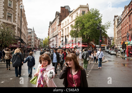 Bury Street attraversamento in Covent Garden, Londra, Regno Unito Foto Stock