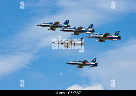 Frecce Tricolori, il team italiano Air Display Foto Stock