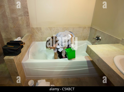 Treno di lavoratori per i posti di lavoro a Las Vegas Hotel Foto Stock