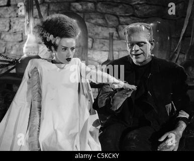 Sposa di Frankenstein Anno: 1935 USA Direttore : James Whale Elsa Lanchester, Boris Karloff Foto Stock