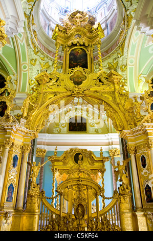 Interno del San Pietro e di San Paolo, la cattedrale, San Pietroburgo, Russia Foto Stock