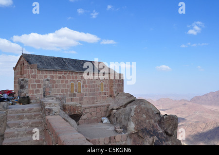 Cappella alla sommità del monte Sinai, Egitto Foto Stock