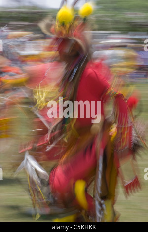 Nativi americani a ballerino Pow-Wow annuale di Taos Pueblo. Foto Stock