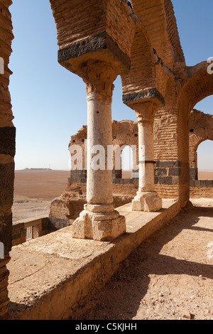 Gli archi di Qasr Ibn Wardan, Siria Foto Stock