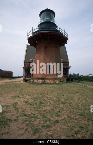 A sud-est del faro, Block Island, RI Foto Stock