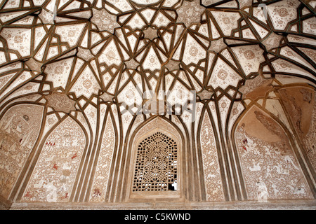 Pitture Murali in tecnica sgraffito (1560-1580), Nain, provincia di Isfahan, Iran Foto Stock