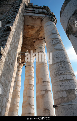 Monumento romano Trophee des Alpes, La Turbie, Provenza, Francia Foto Stock
