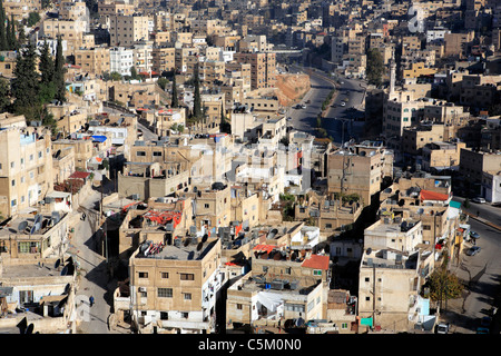 Vista dalla cittadella, Amman, Giordania Foto Stock