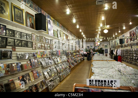 Ernest tubbs record shop on Broadway downtown Nashville Tennessee USA Foto Stock