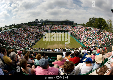 Vista della corte 2 durante 2009 Wimbledon Tennis Championships Foto Stock