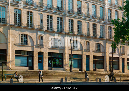 Rue Francois Miron, Parigi, Francia Foto Stock
