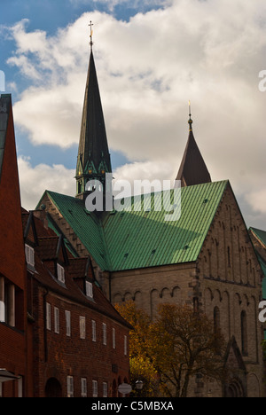 La Cattedrale di Ribe, nello Jutland, Danimarca Foto Stock