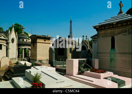 Il Cimitero di Passy, Parigi, Francia Foto Stock